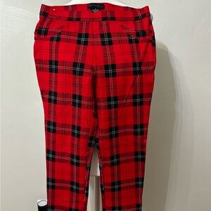 Sanctuary Women’s Red and Black Plaid Pants size medium